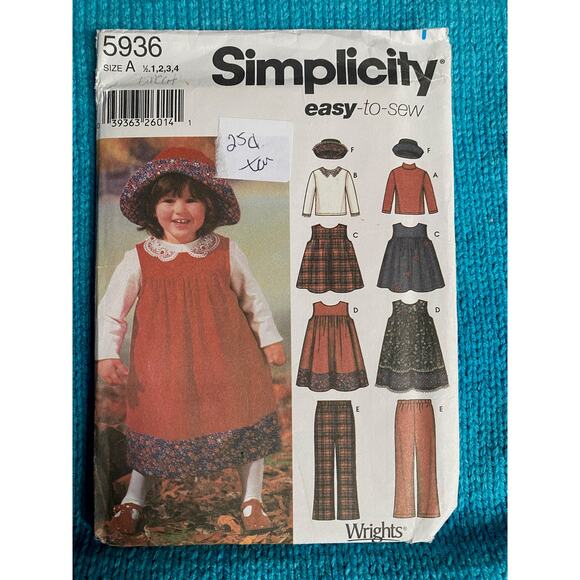 Simplicity Sewing pattern 5936 jumper shirt pants hat - Picture 1 of 5